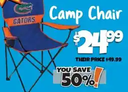 Big Lots Gators camp chair offer
