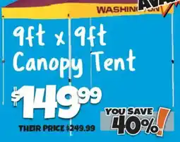 Big Lots Washington canopy tent offer