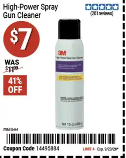 Harbor Freight Tools 3M high-power spray gun cleaner offer