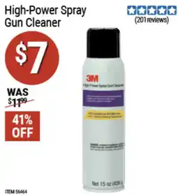 Harbor Freight Tools 3M high-power spray gun cleaner offer
