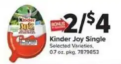 Giant Food Kinder Joy Single offer