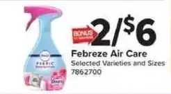 Giant Food Febreze Air Care offer