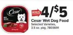 Giant Food Cesar Wet Dog Food offer