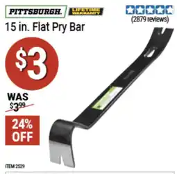 Harbor Freight Tools Pittsburgh 15 in. Flat Pry Bar offer