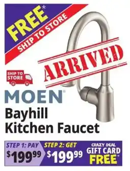 Ocean State Job Lot Moen bayhill kitchen faucet offer