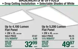 Menards Flat Panel offer
