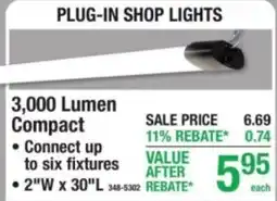 Menards Plug-in shop lights offer