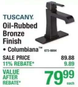 Menards Columbiana Tuscany Oil-Rubbed Bronze Finish offer