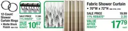 Menards 12-count shower curtain rings offer