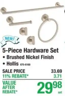 Menards Hollis 5-Piece Hardware Set offer