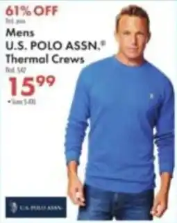 Boscov's Mens U.S. Polo Assn. Thermal Crews offer