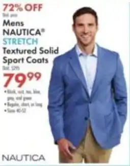 Boscov's Mens Nautica Stretch Textured Solid Sport Coats offer