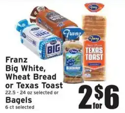 Ray's Food Franz Big White, Wheat Bread or Texas Toast offer