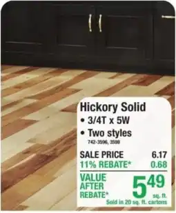 Menards Hickory Solid offer