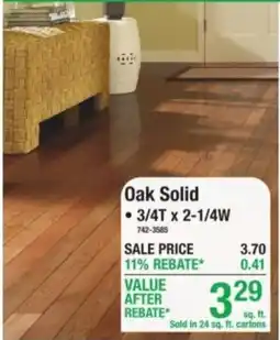 Menards Oak Solid offer
