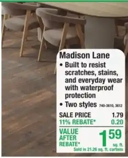 Menards Madison Lane offer
