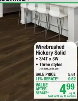 Menards Wirebrushed Hickory Solid offer