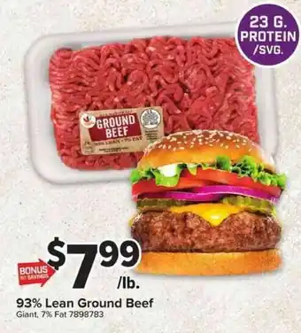 93% Lean Ground Beef