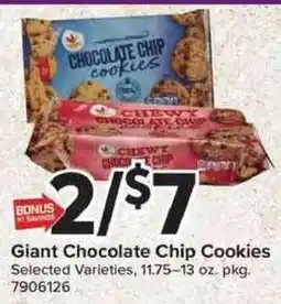 Giant Food Giant Chocolate Chip Cookies offer