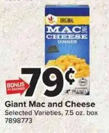 Giant Food Giant Mac and Cheese offer