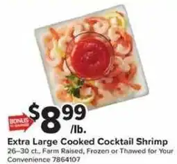 Giant Food Extra Large Cooked Cocktail Shrimp offer