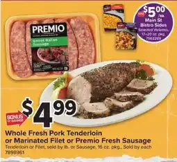Giant Food Premio sweet italian sausage offer