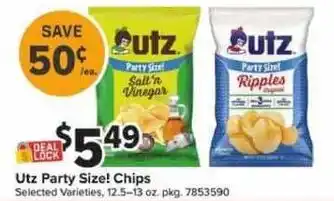 Giant Food Utz Party Size Chips offer