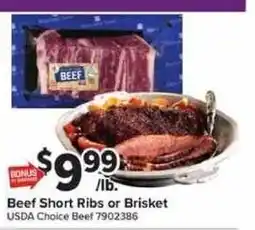 Giant Food Wegmans Beef Short Ribs or Brisket offer
