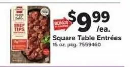 Giant Food Square Table Entrées offer