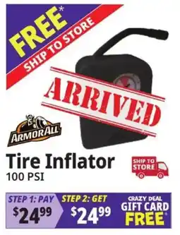 Ocean State Job Lot Armor All tire inflator offer