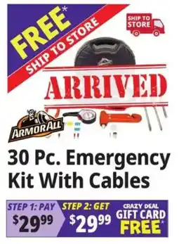 Ocean State Job Lot Armor All 30 Pc. Emergency Kit With Cables offer
