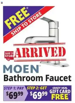 Ocean State Job Lot Moen bathroom faucet offer