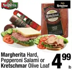 Super King Markets Margherita Hard, Pepperoni Salami or Kretschmar Olive Loaf offer