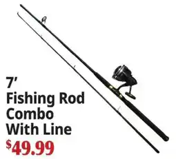Ocean State Job Lot 7' Fishing Rod Combo With Line offer