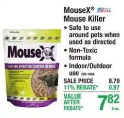 Menards MouseX mouse killer offer