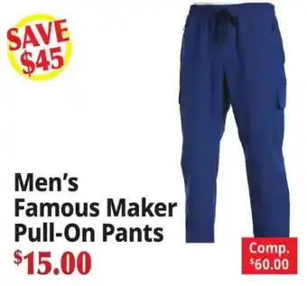 Ocean State Job Lot Men's Famous Maker Pull-On Pants offer