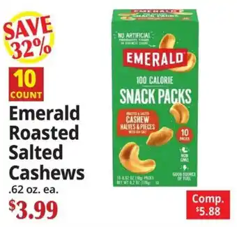 Ocean State Job Lot Emerald roasted salted cashews offer