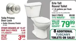 Menards Tulip Privacy Door Lock offer