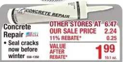 Menards Concrete Repair offer