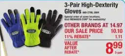 Menards 3-Pair High-Dexterity Gloves offer
