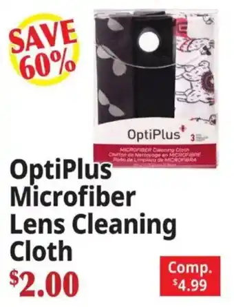 Ocean State Job Lot OptiPlus Microfiber Lens Cleaning Cloth offer