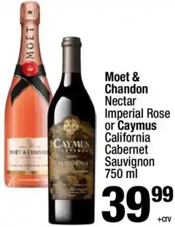 Super King Markets Moet & Chandon Nectar Imperial Rose or Caymus California Cabernet Sauvignon offer