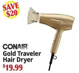 Ocean State Job Lot Conair gold traveler hair dryer offer