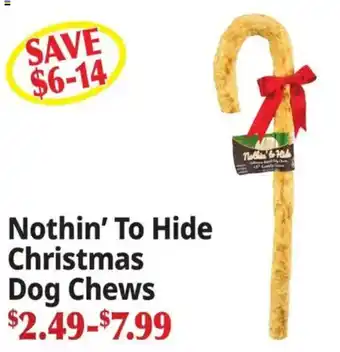 Ocean State Job Lot Nothin' To Hide Christmas Dog Chews offer