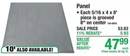 Menards Panel offer