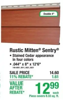Menards Rustic Mitten Sentry offer