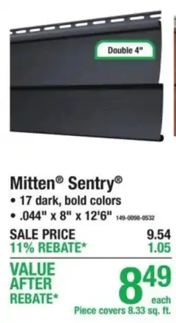 Menards Mitten Sentry offer