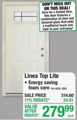 Menards Linea Top Lite offer