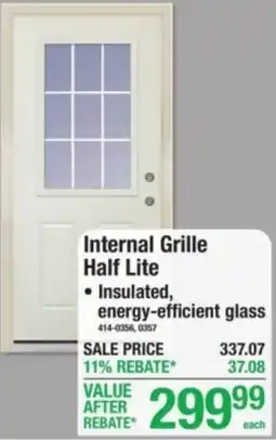 Menards Internal Grille Half Lite offer