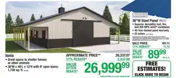 Menards Pro-Kit 36"W Steel Panel offer